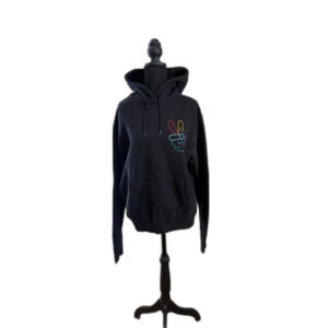 Women's Men's Unisex Small Black Adidas Originals  Peace Sign Hoodie